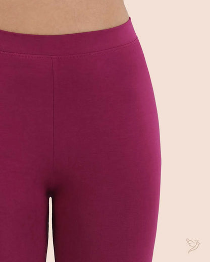 Twin Birds Ankle Legging - Mulberry