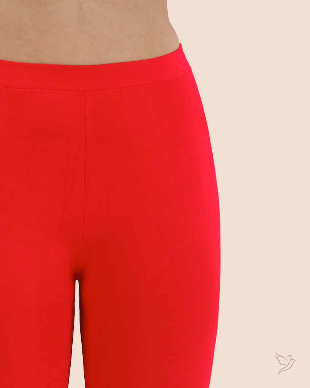 Twin Birds Ankle Legging - Tomato Red