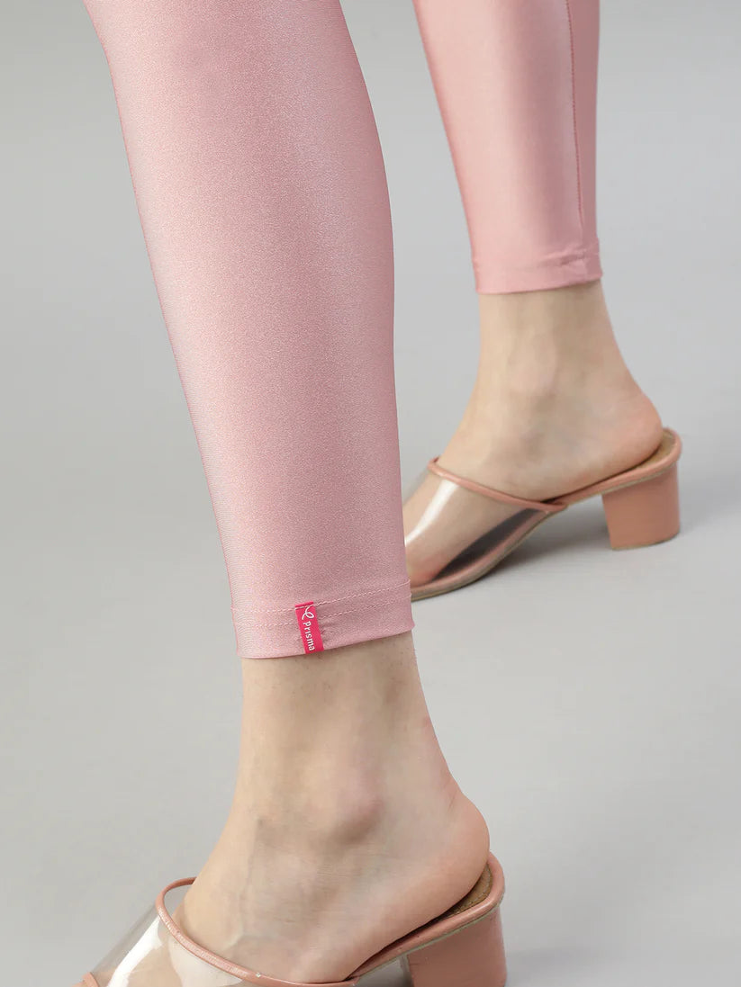 Prisma Shimmer Ankle Legging - Rose Gold