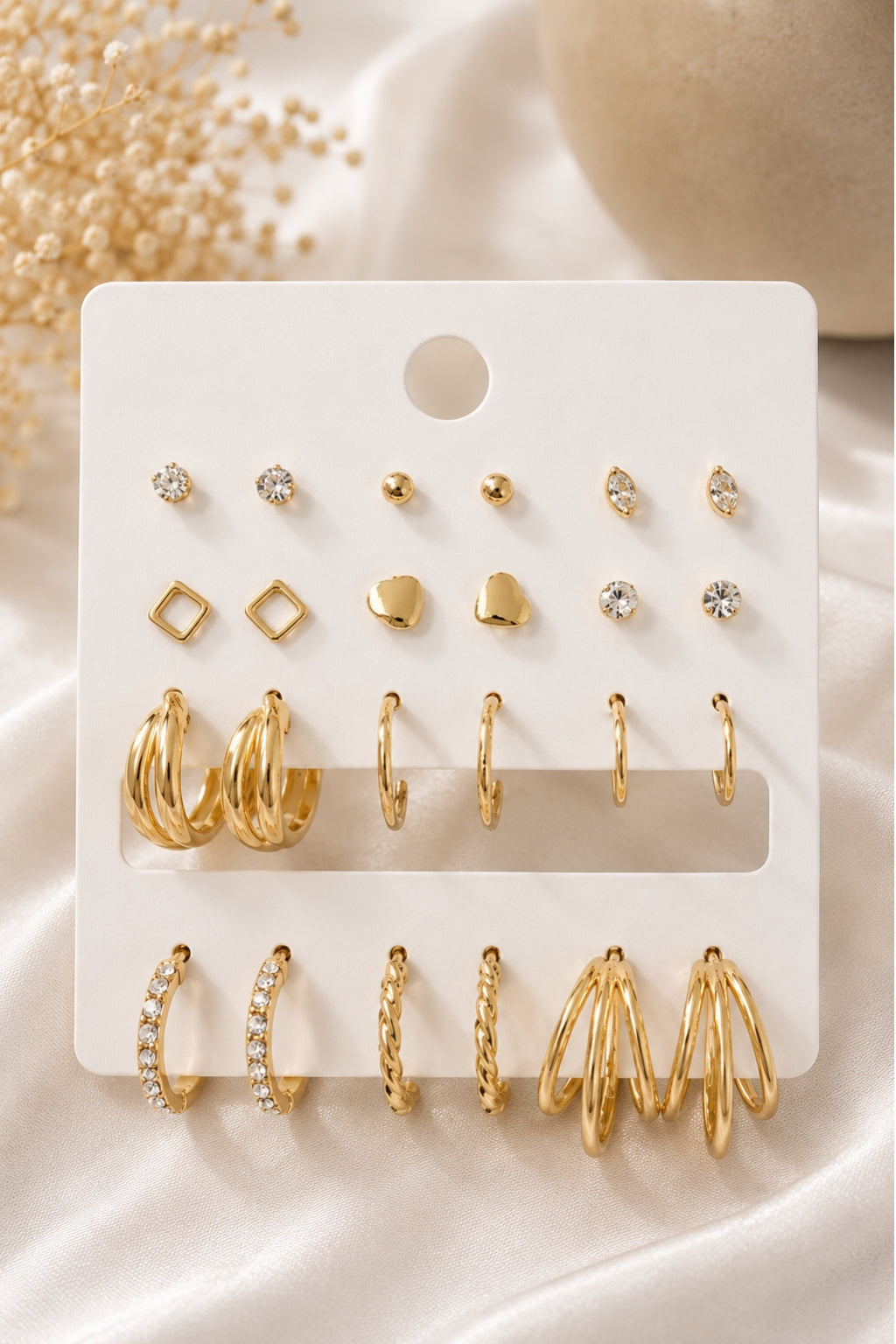 Mixed Stud & Hoop Earrings Pack