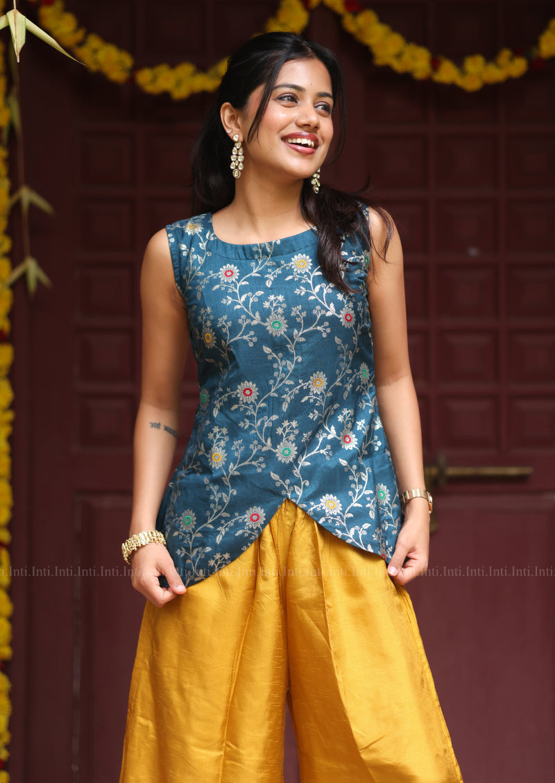 Sunwave Bluelush Crop Top & Pant Set