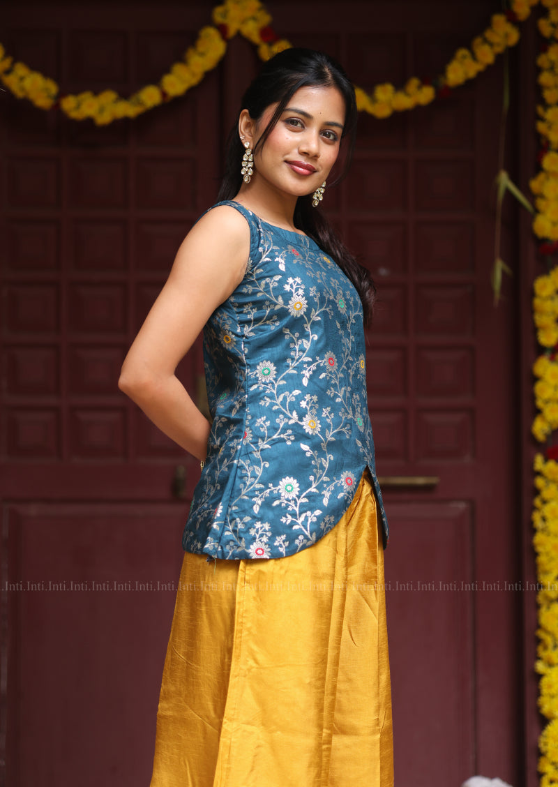 Sunwave Bluelush Crop Top & Pant Set