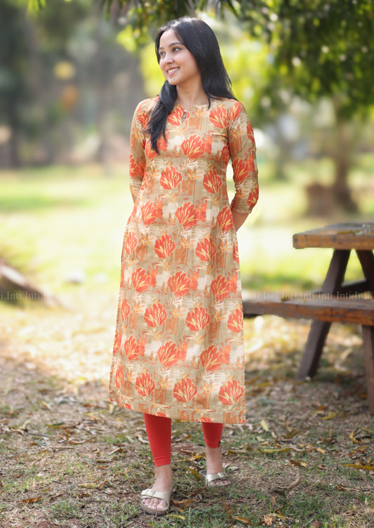 Apricot Bloom Kurti