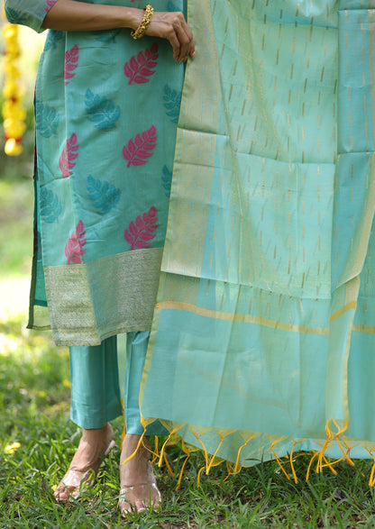 Aqua Leaf - Salwar Suit
