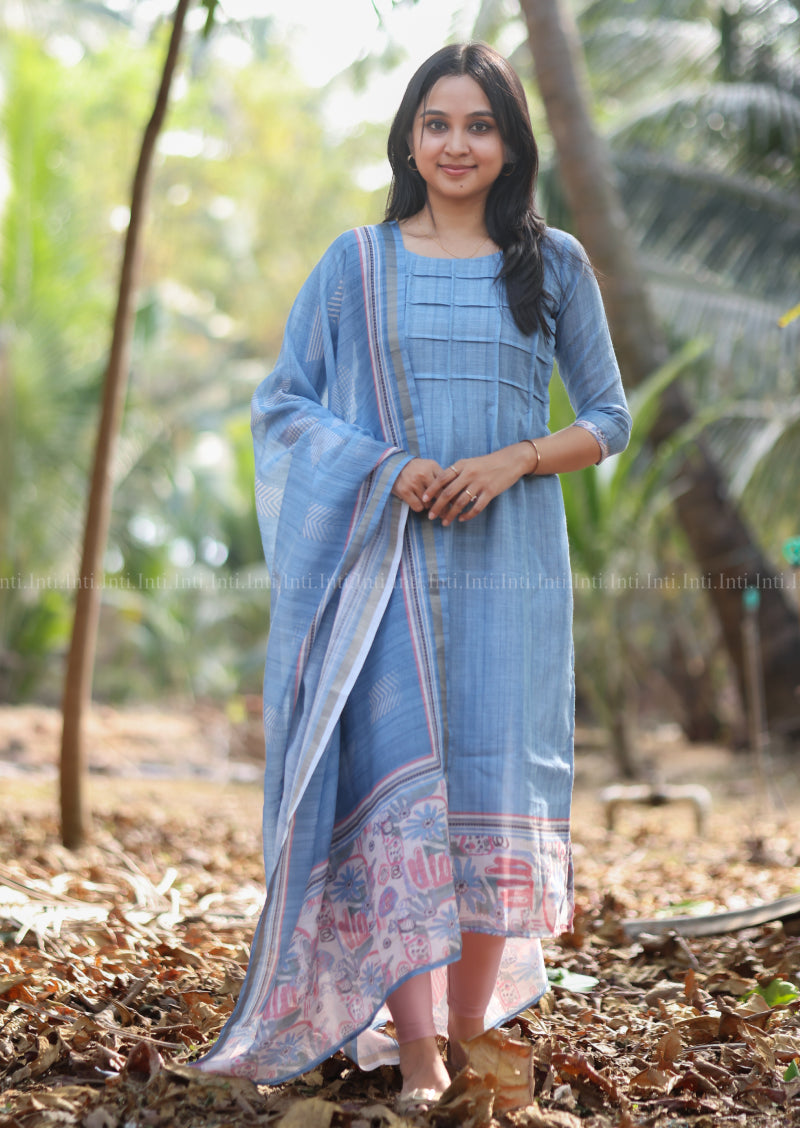 Arctic Mist Top & Dupatta Set