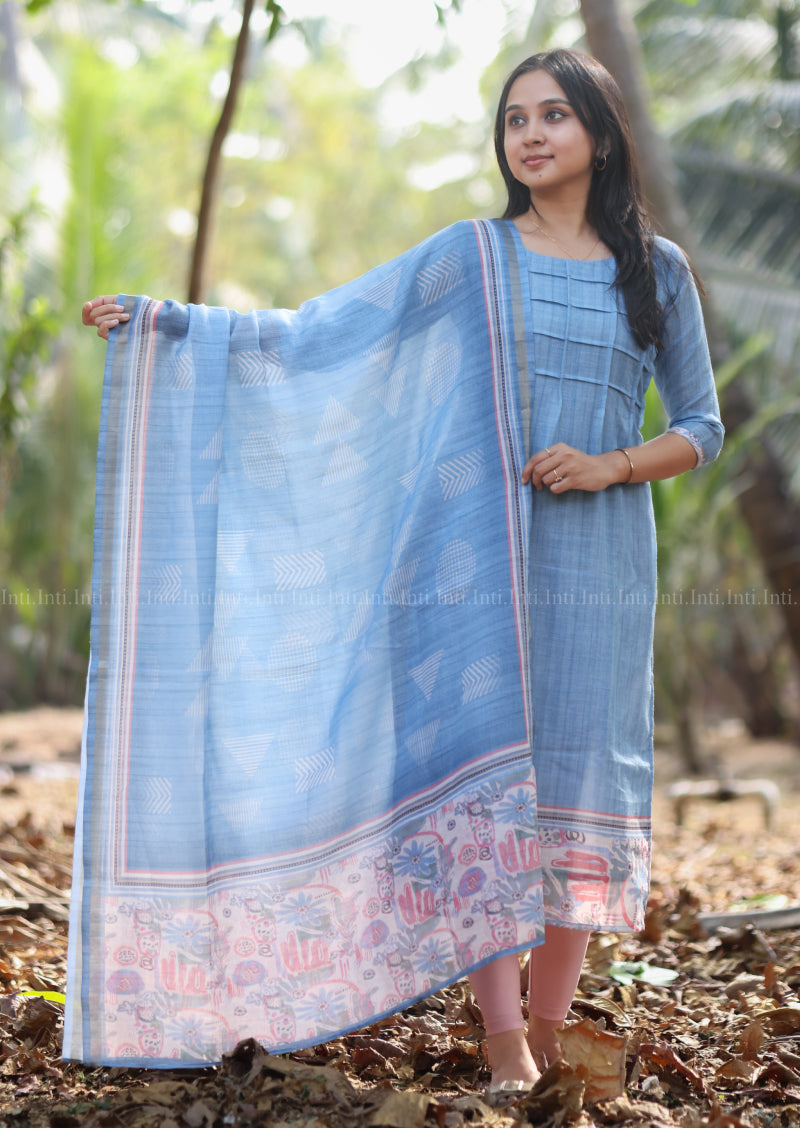 Arctic Mist Top & Dupatta Set