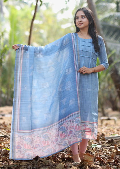 Arctic Mist Top & Dupatta Set