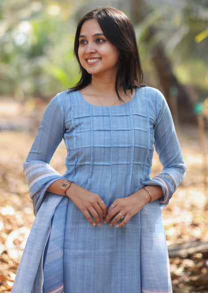 Arctic Mist Top & Dupatta Set