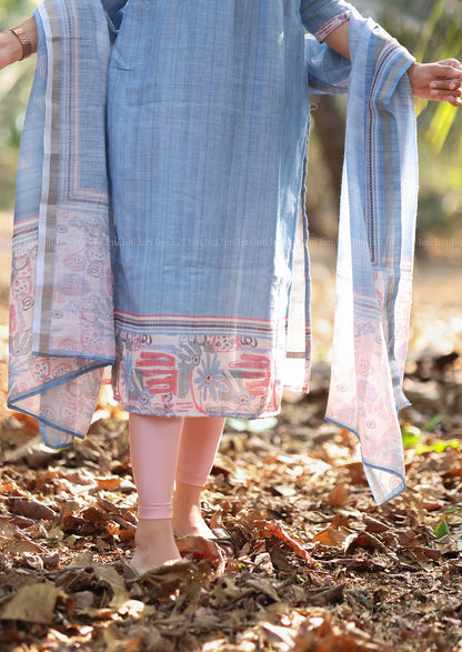 Arctic Mist Top & Dupatta Set