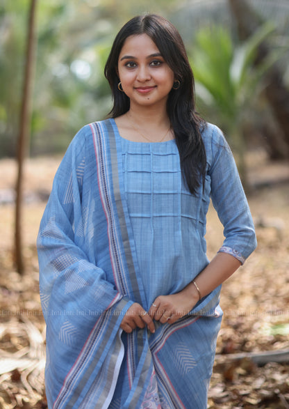 Arctic Mist Top & Dupatta Set
