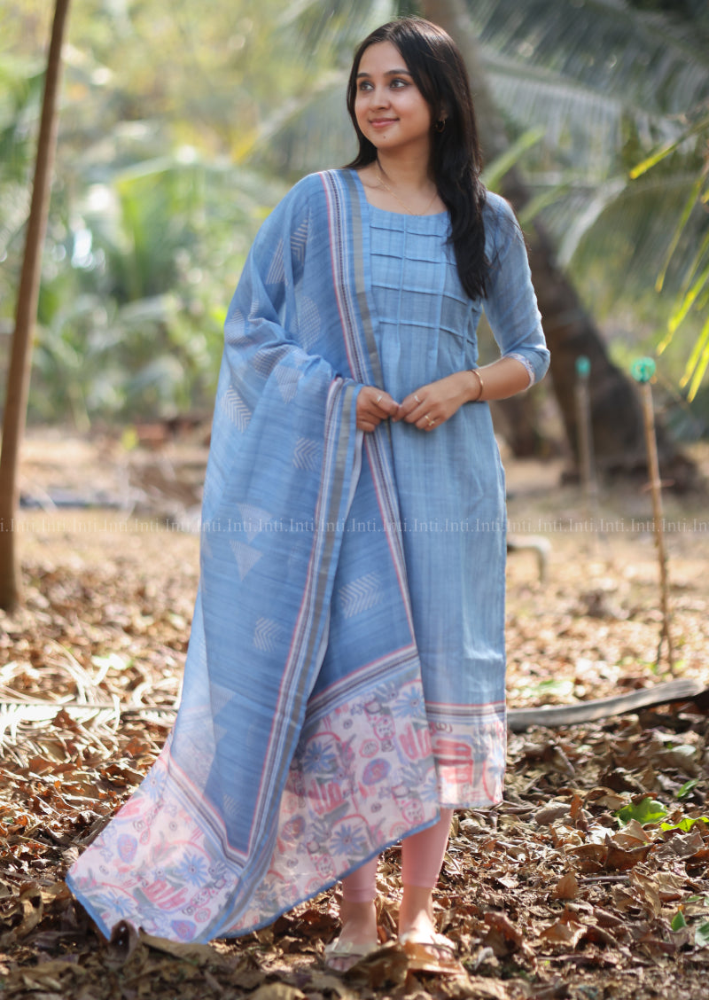 Arctic Mist Top & Dupatta Set