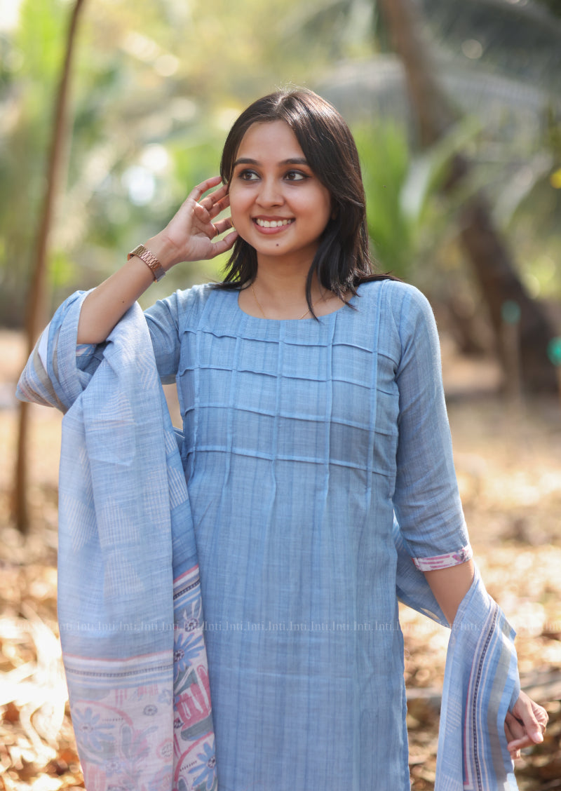 Arctic Mist Top & Dupatta Set