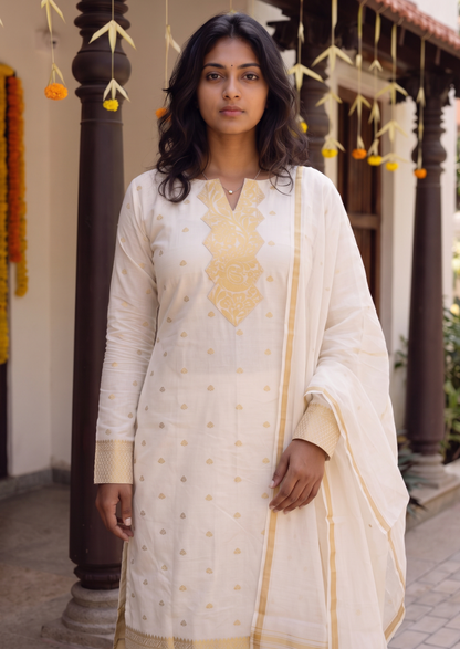 Avani Gold Top & Dupatta Set