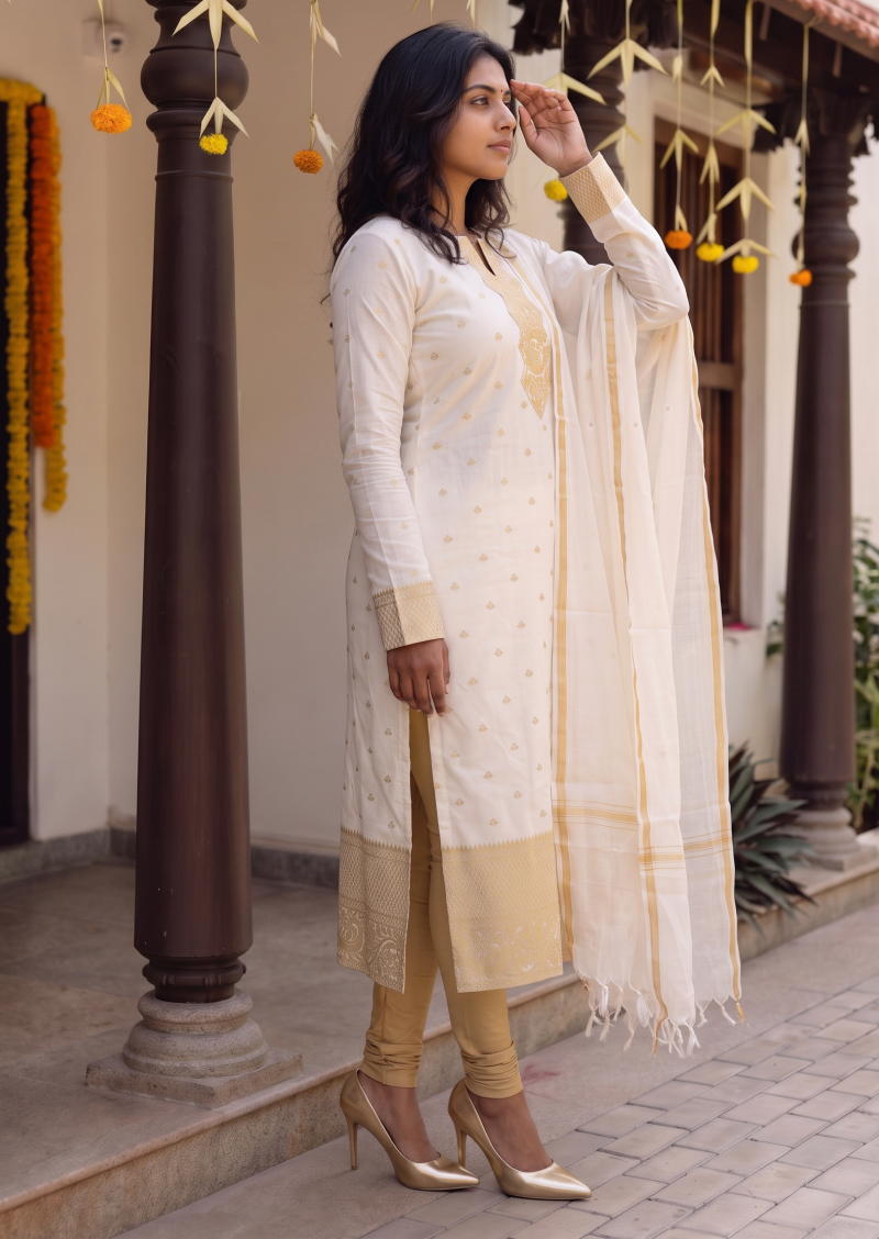 Avani Gold Top & Dupatta Set