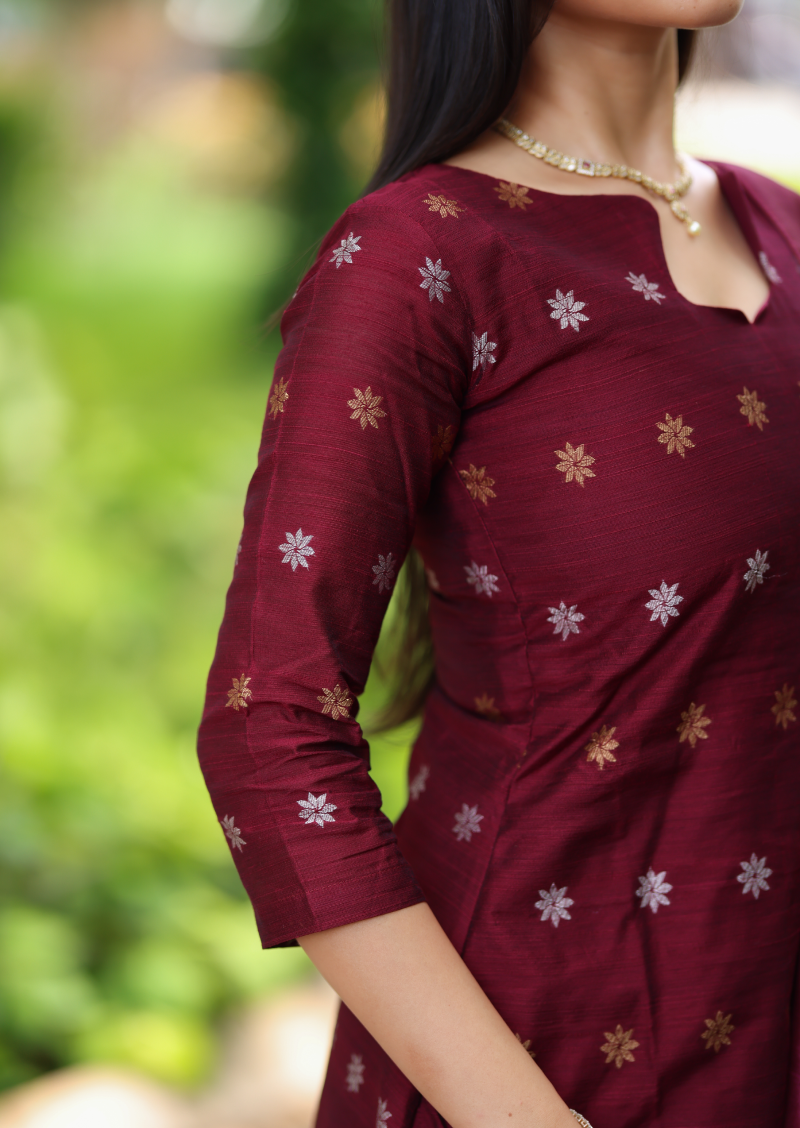 Aven Rose Top & Dupatta Set