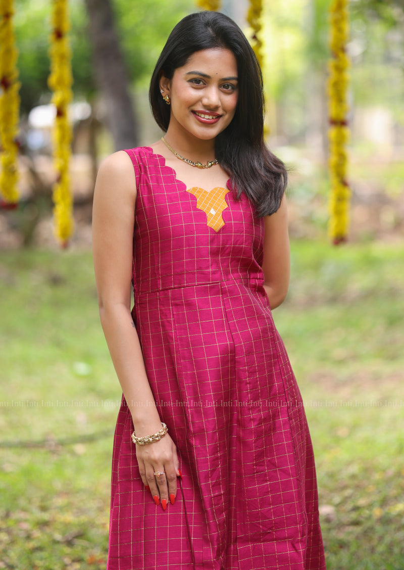 Banno Checks A line Top & Pant Set