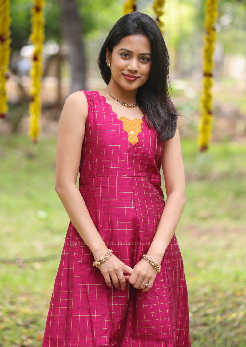 Banno Checks A line Top & Pant Set