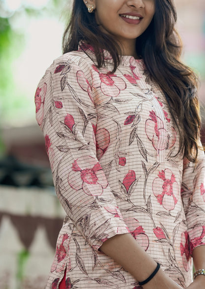 Bloomed Grid Kurti