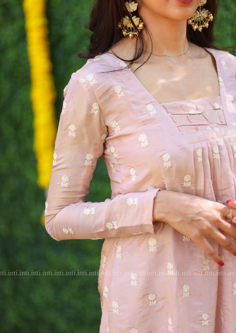 Blush Cloud A-line Kurti