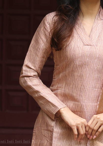 Brocade Bloom Top & Dupatta Set