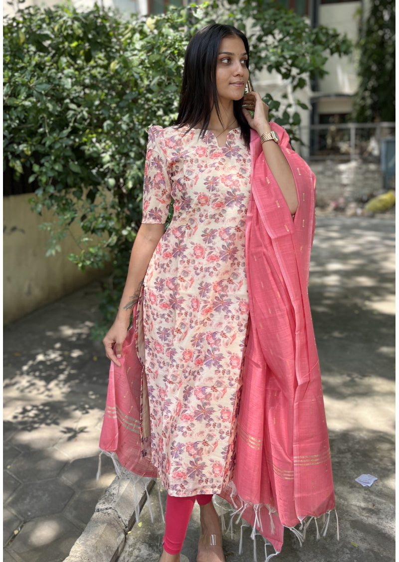 Cherry Blossom Top & Dupatta Set