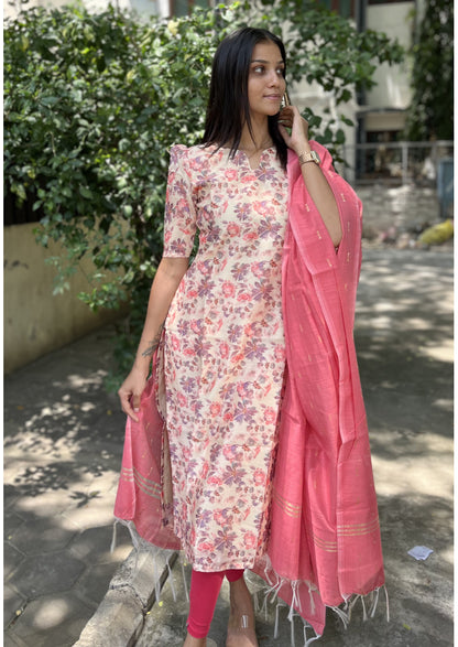 Cherry Blossom Top & Dupatta Set