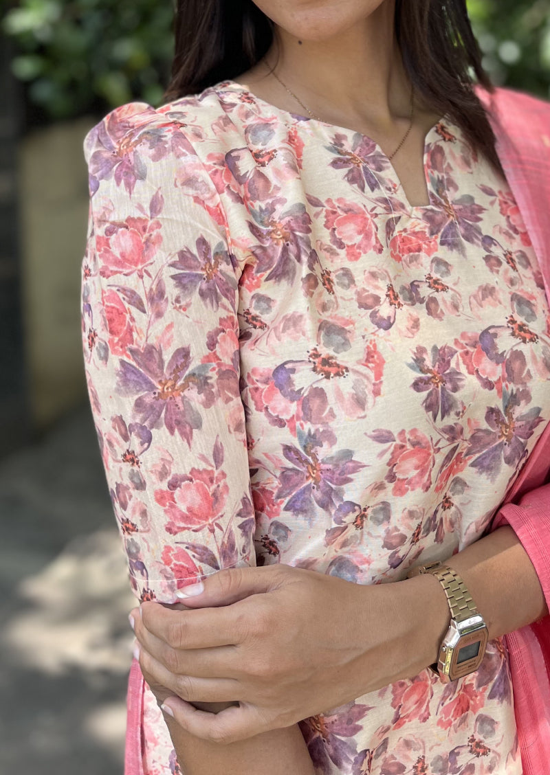 Cherry Blossom Top & Dupatta Set