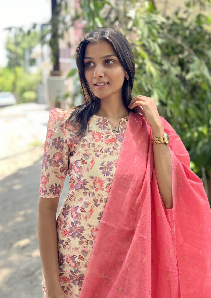 Cherry Blossom Top & Dupatta Set
