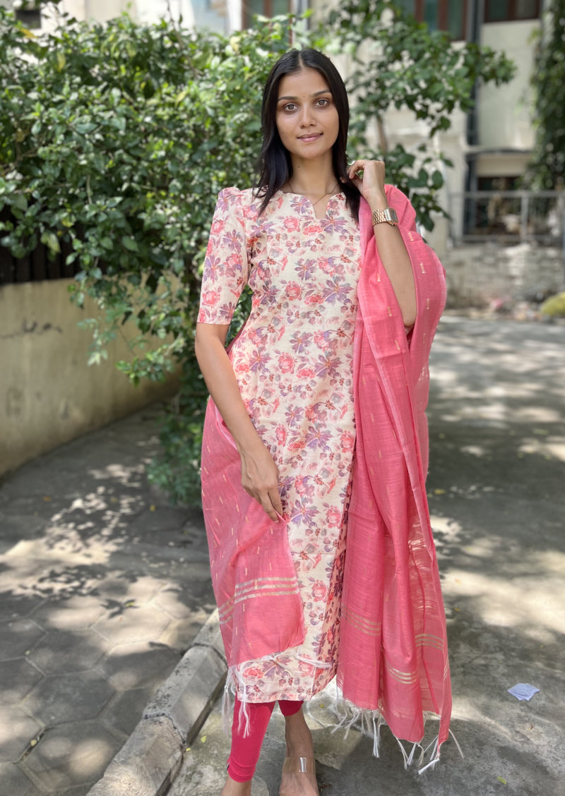 Cherry Blossom Top & Dupatta Set