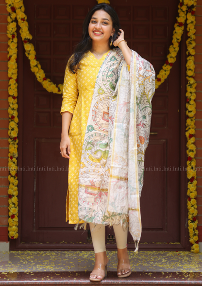 Canary Pearl Top & Dupatta