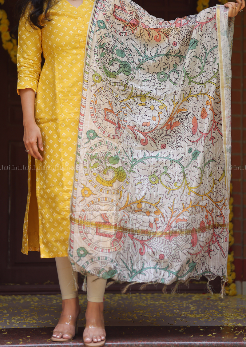 Canary Pearl Top & Dupatta