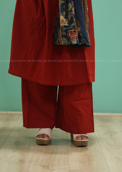 Cranberry Veil Salwar Suit