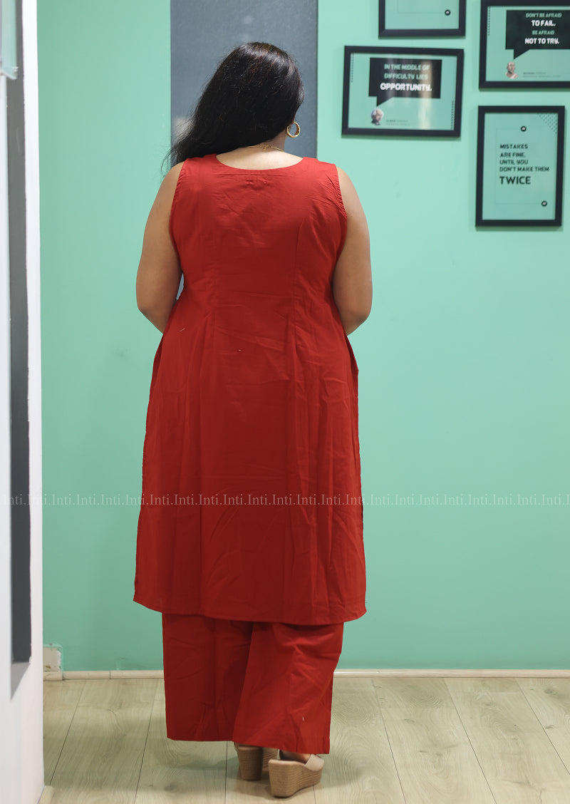 Cranberry Veil Salwar Suit
