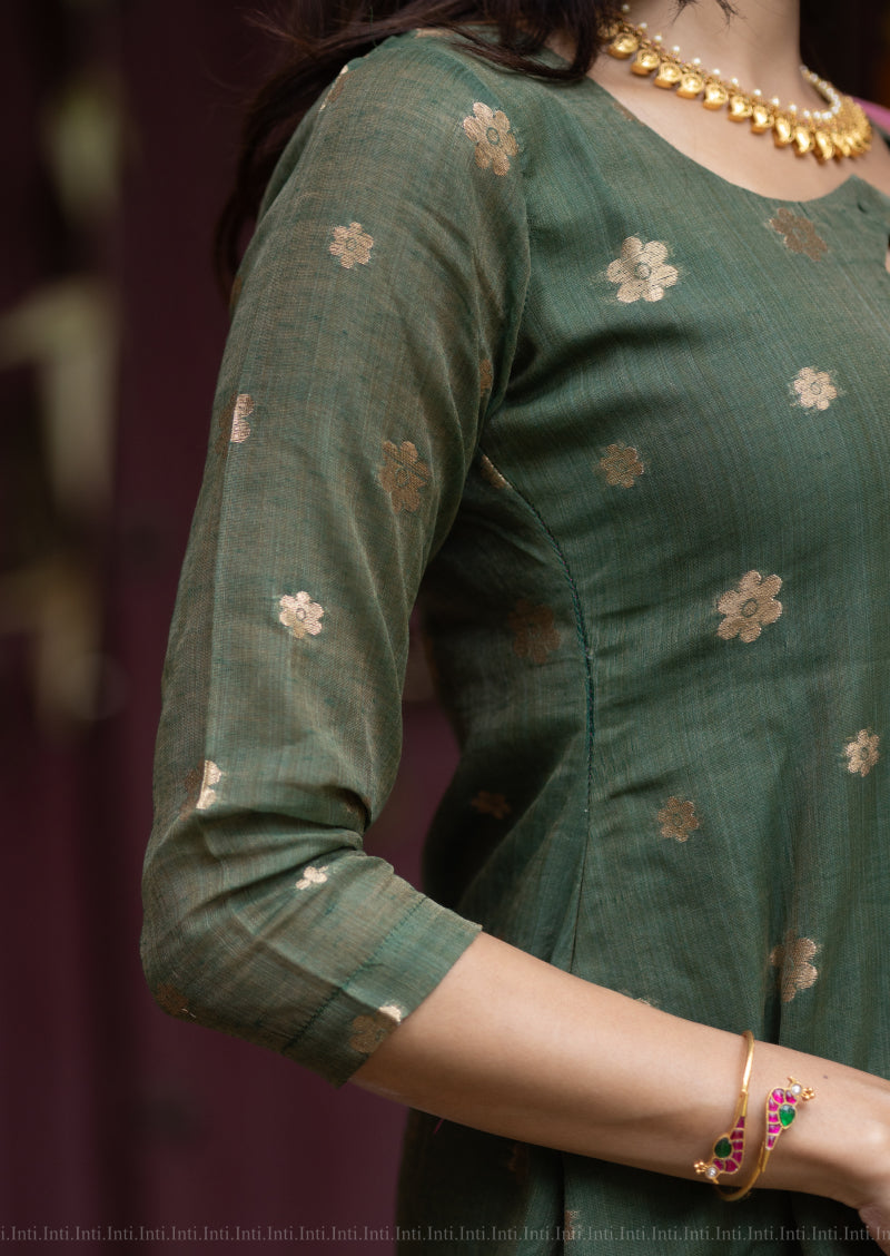 Celadon Haze Top & Dupatta Set