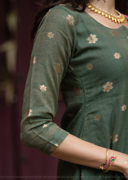 Celadon Haze Top & Dupatta Set
