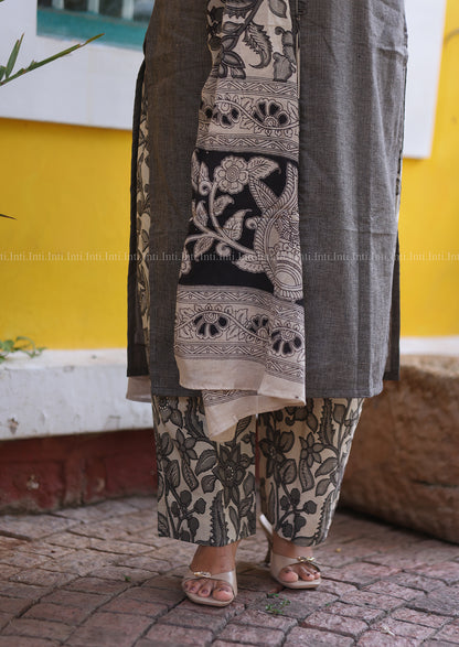 Charcoal Flourish Salwar Suit