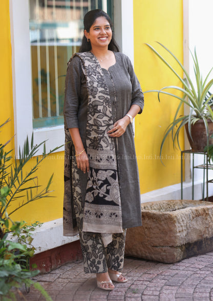 Charcoal Flourish Salwar Suit