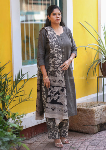 Charcoal Flourish Salwar Suit