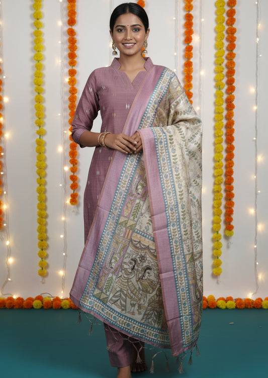 Clay Rose Fern Salwar Suit