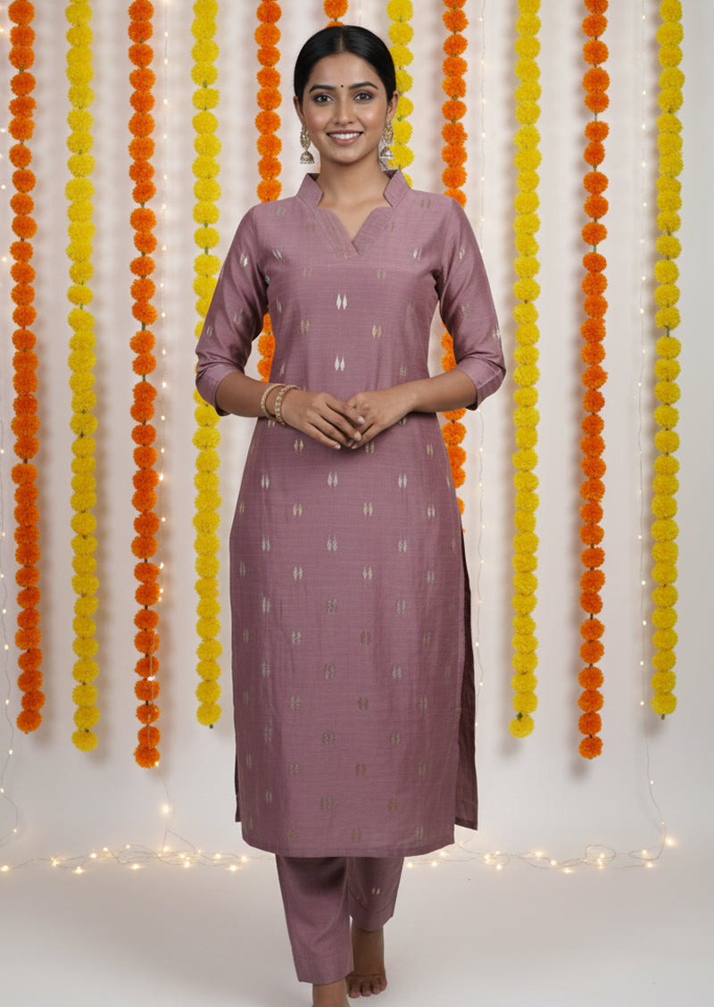 Clay Rose Fern Salwar Suit