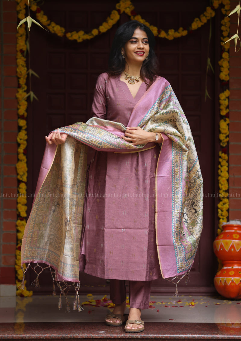 Clay Rose Fern Salwar Suit