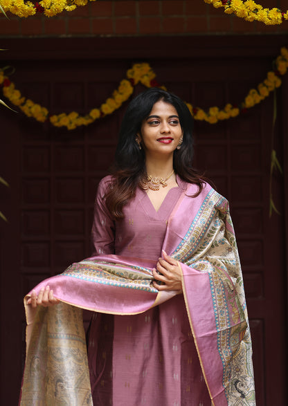 Clay Rose Fern Salwar Suit