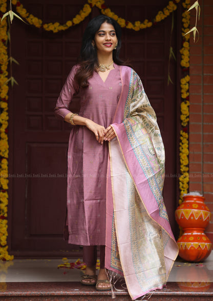 Clay Rose Fern Salwar Suit