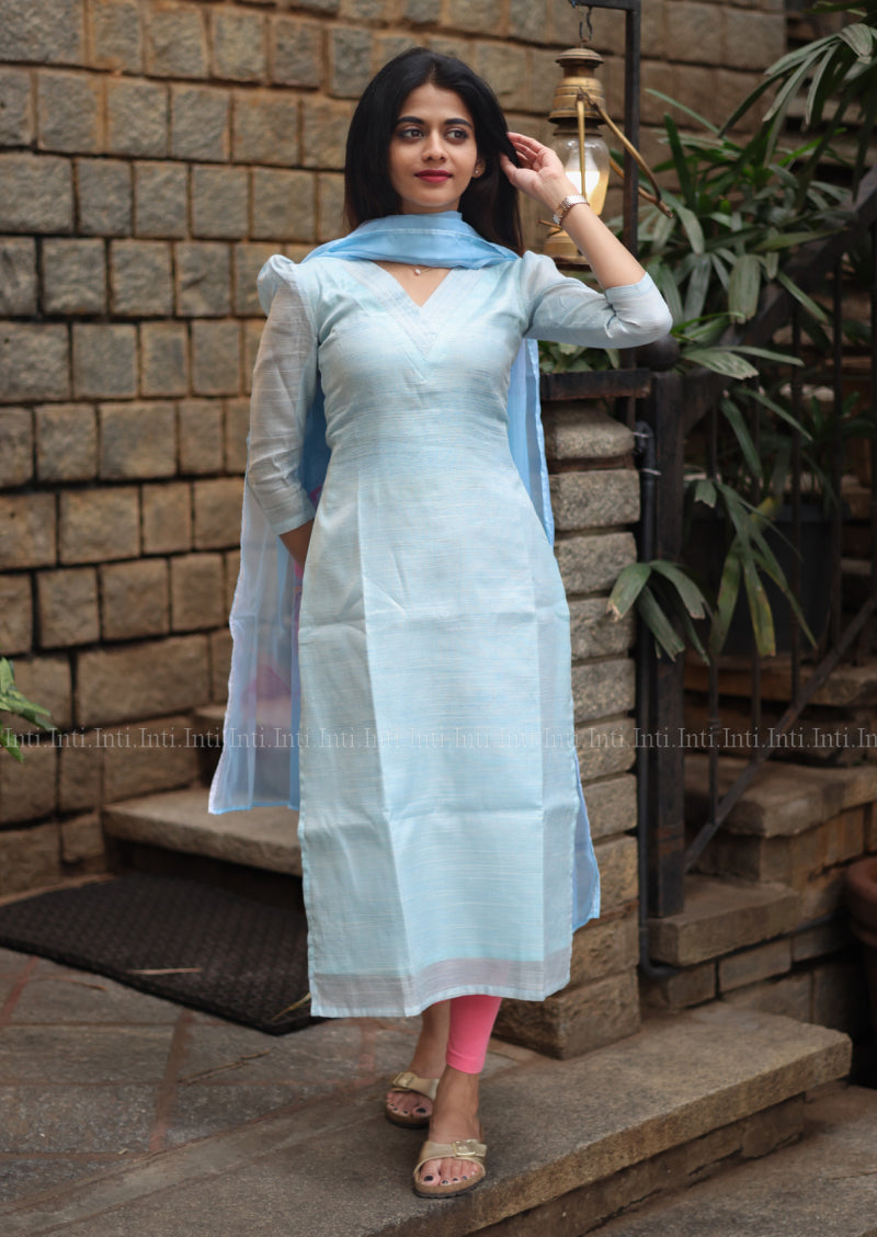 Cloudlit Top & Dupatta Set
