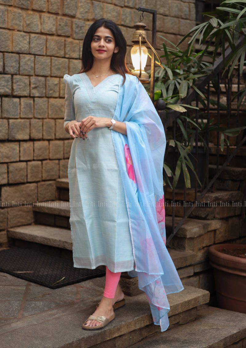 Cloudlit Top & Dupatta Set