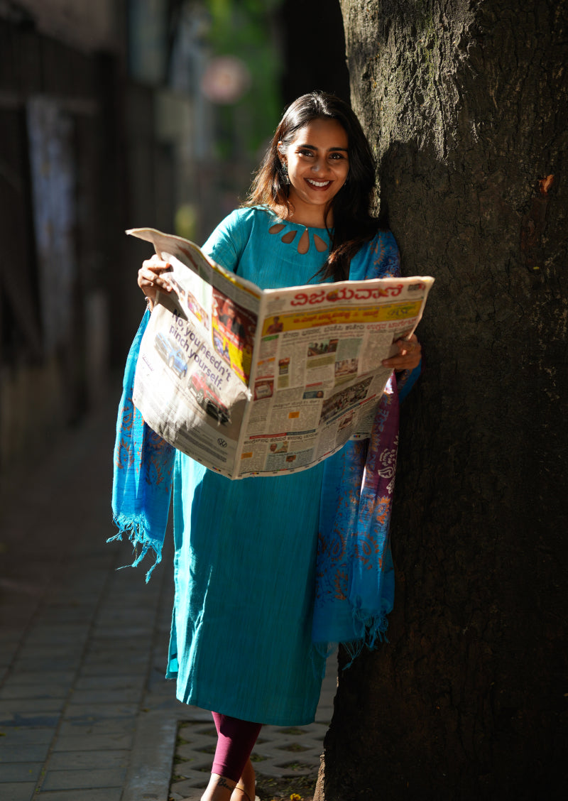 Cloudy Mist Top & Dupatta Set