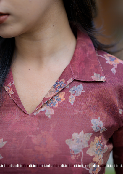 Burgundy Bloom Kurti