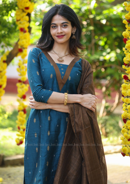 Deep Wood Teal Salwar Suit