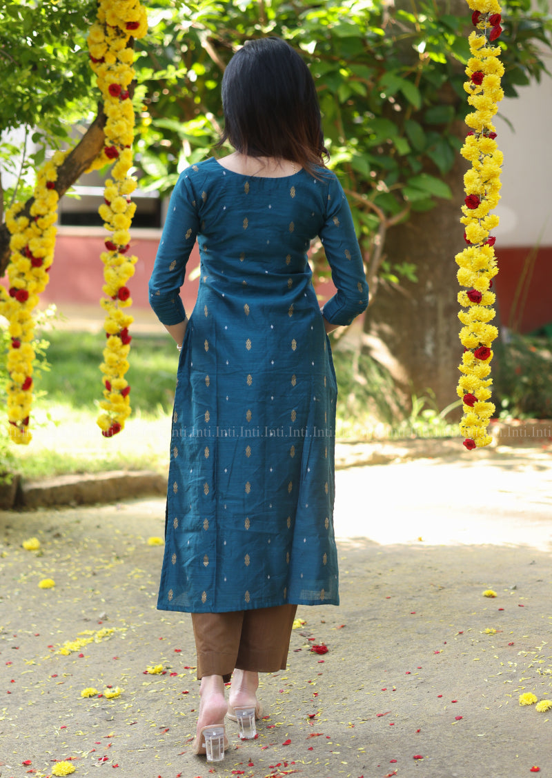 Deep Wood Teal Salwar Suit