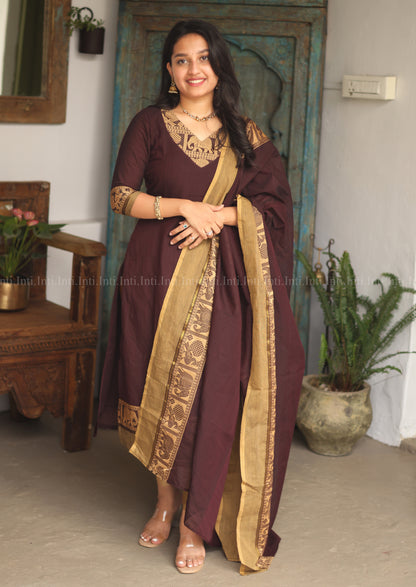 Devaya Drape Top & Dupatta Set